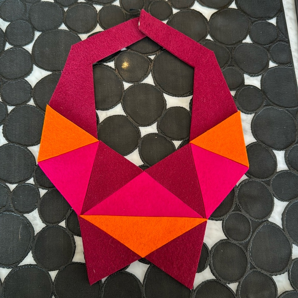 Felt statement necklace by Vacide Erda Zimic